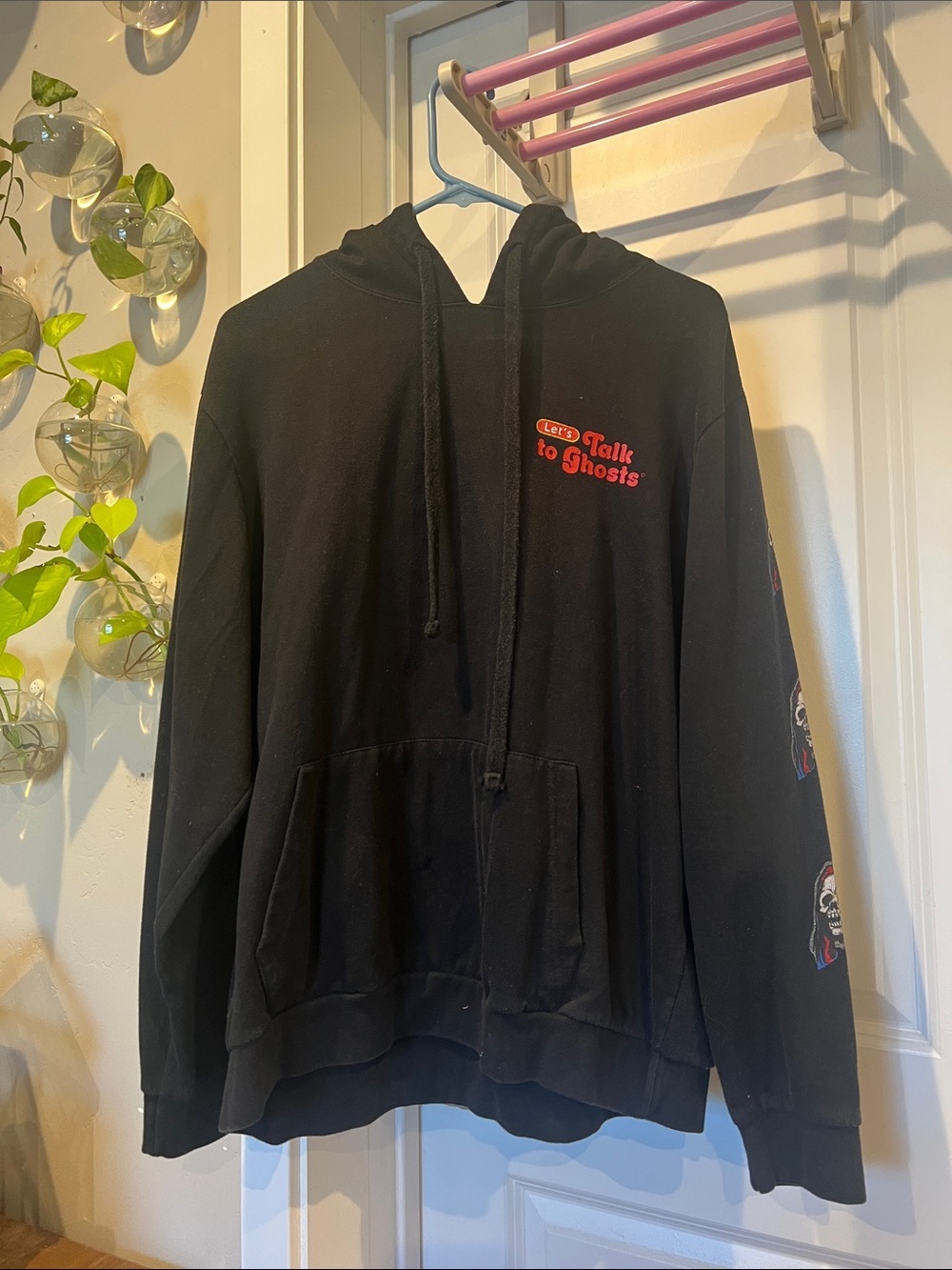 Let's Talk to Ghosts Black Hooded Sweatshirt